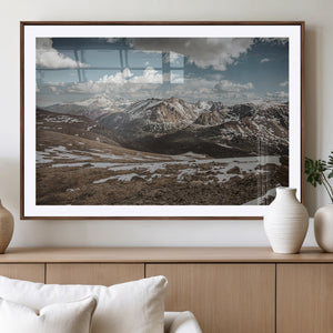 Mountain Landscape Wall Art Canvas Print – Framed Snowy
