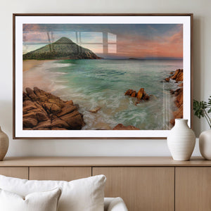 Coastal Landscape Wall Art Canvas Print – Rocky Shore and
