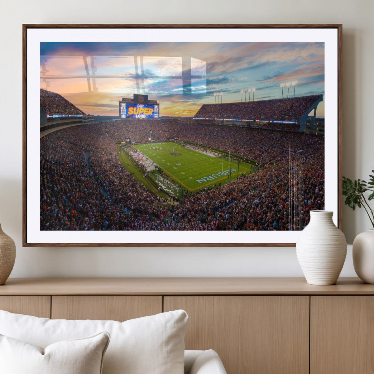 Jordan-Hare Stadium Wall Art Canvas Print, Football Stadium