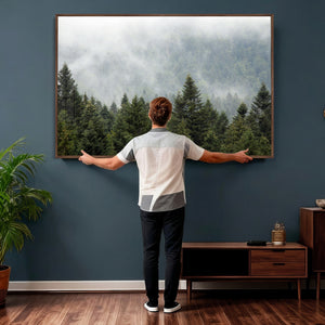 Misty Mountain Forest Wall Art Canvas Print