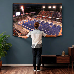 Boise State Stadium Large Wall Art Canvas Print for Living