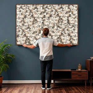 American Bison Canvas Print - Abstract Buffalo Wall Art