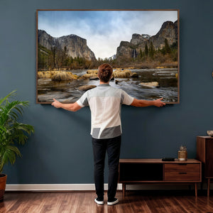 Yosemite Valley Mountain Landscape Wall Art Canvas Print,