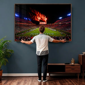 Auburn Stadium Wall Art Canvas Print, College Football Night