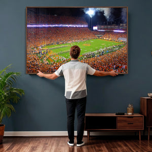 Clemson Football Stadium Wall Art Canvas Print, College