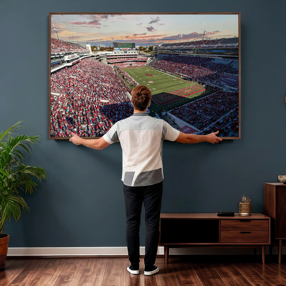 Donald W. Reynolds Razorback Stadium Wall Art Canvas Print –