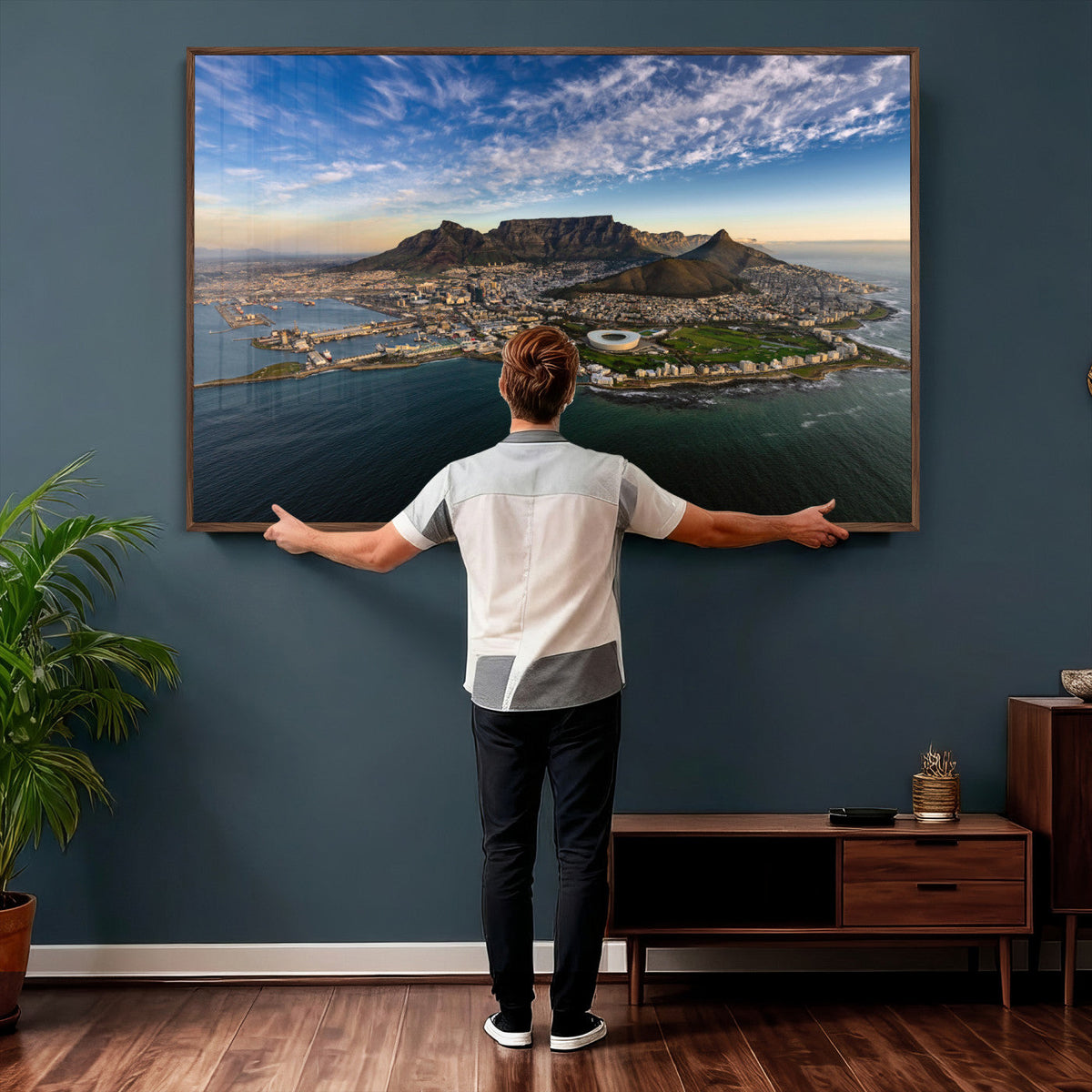 Cape Town Wall Art Canvas Print – Table Mountain Coastal