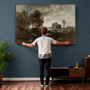Adolf Dressler Landscape of the Oder River Wall Art Canvas