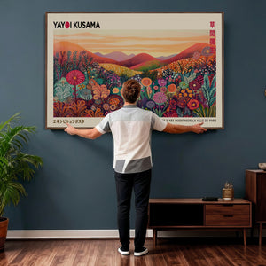 Yayoi Kusama Colorful Landscape Wall Art Canvas Print –