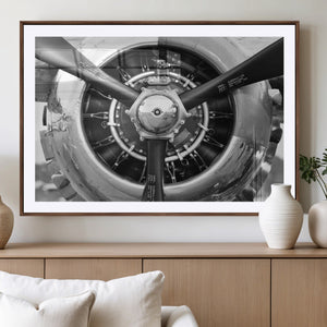 Vintage Airplane Wall Art Canvas Print