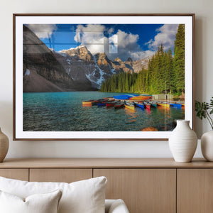 Moraine Lake 3-Panel Wall Art, Majestic Mountain and Lake