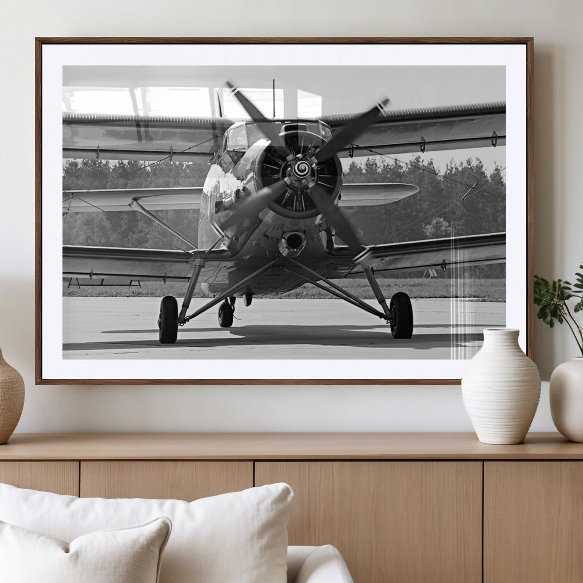 Wall Art Old War Plane Canvas Print