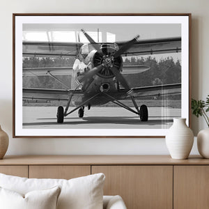 Wall Art Old War Plane Canvas Print