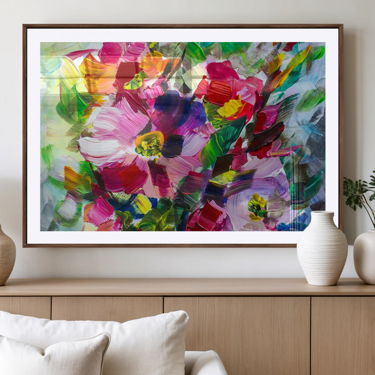 Oil Flower Abstract Canvas Print