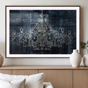 Dark Chandelier Wall Art Canvas Print