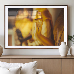 Gold Buddha Statue Hands Wall Art Canvas Print