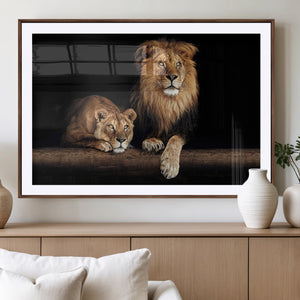 Lion Canvas Wall Art – Majestic Animal Print Artwork for