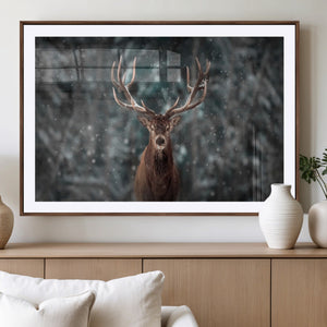 Wall Art Deer Art Animal Canvas, Framed Wall Art Deer Canvas