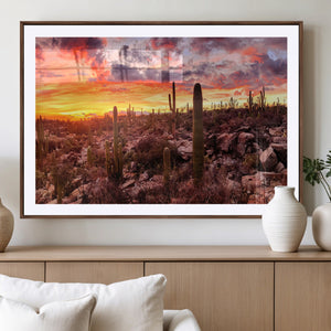 Arizona Desert Print, Western Cowboy Wall Art Print