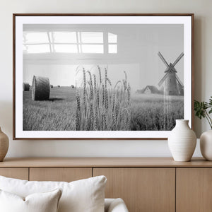 Vintage Farmhouse Black and White Triptych Wall Art – Giclee