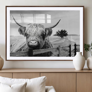 Scottish Highland Cow Wall Art | Rustic Farmhouse Décor |