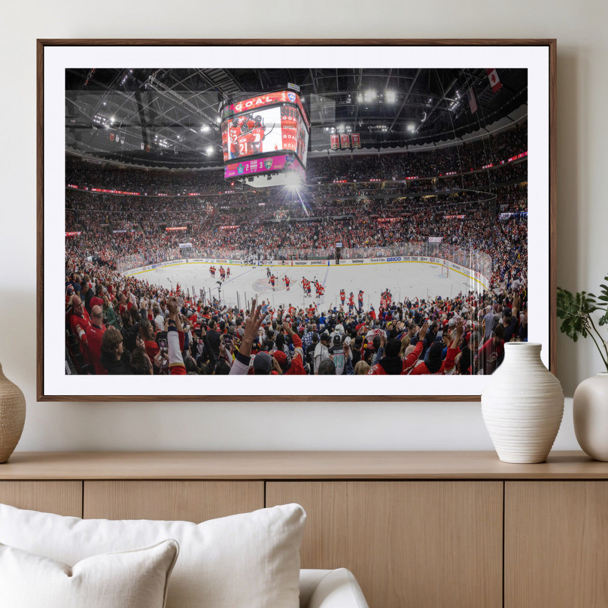 Amerant Bank Arena Wall Art Canvas Print - Basketball Arena