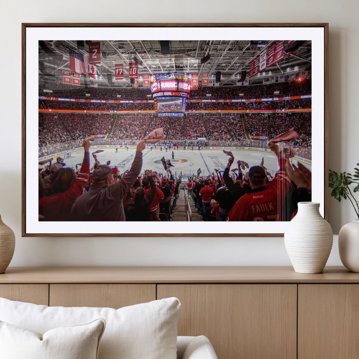 Carolina Hurricanes Ice Hockey Stadium Wall Art, Carolina