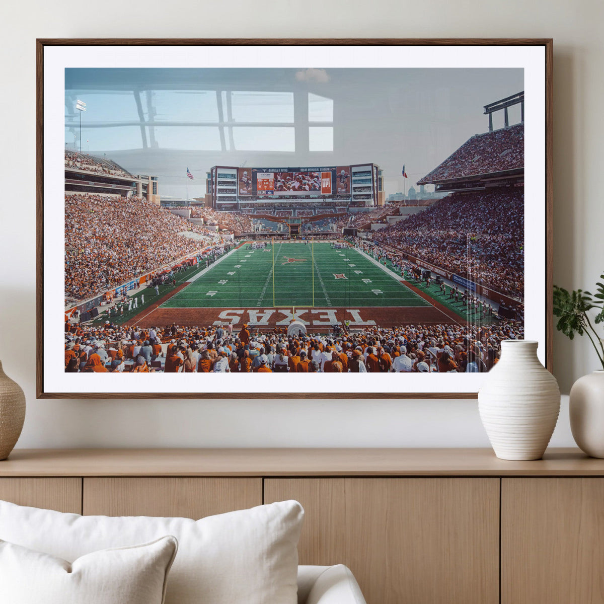 Framed Texas Memorial Stadium Canvas, University of Texas
