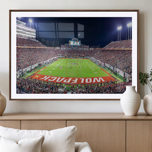 Wolfpack Football Team Print - Raleigh Carter-Finley Stadium