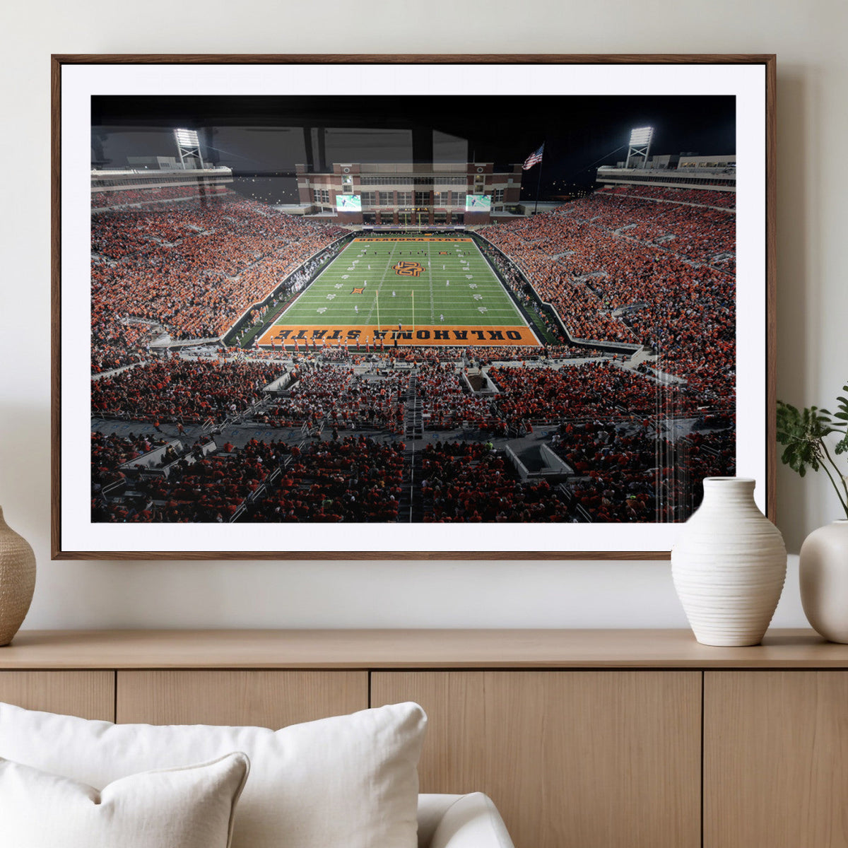 Oklahoma State Cowboys Canvas Print, Football Team Print -
