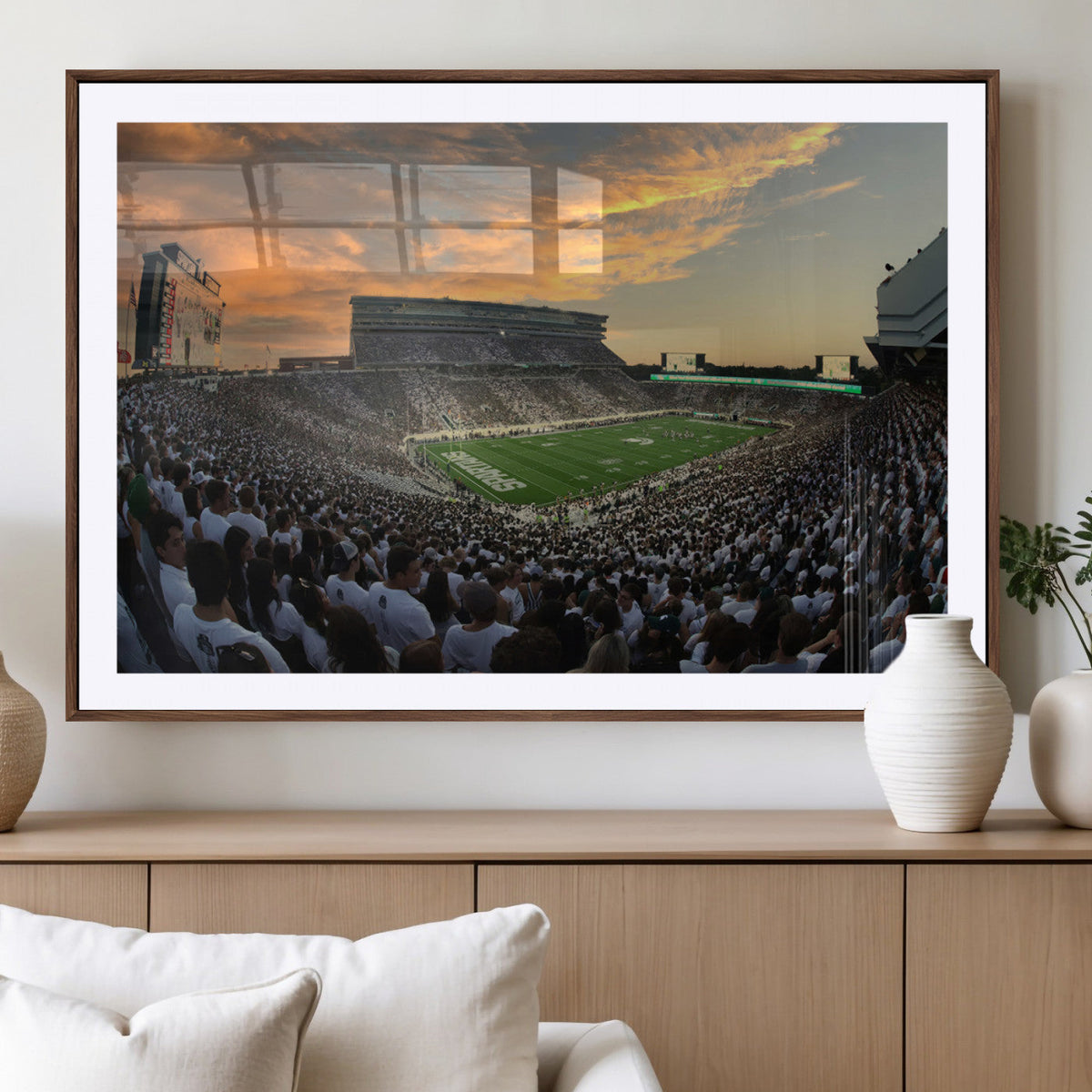Michigan State Spartans Football Team Print - East Lansing