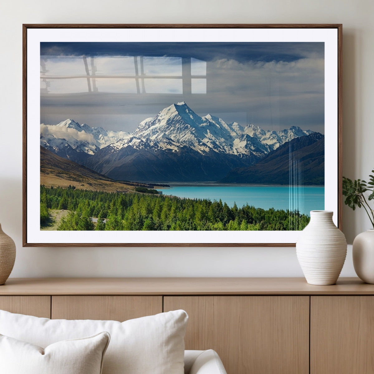 Mount Cook and Lake Pukaki Canvas Wall Art Print – Majestic