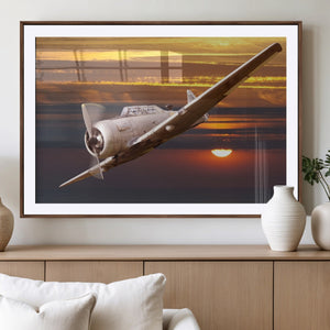 Old War Plane Wall Art Canvas Print