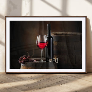 Red Wine and Bottle Canvas Print