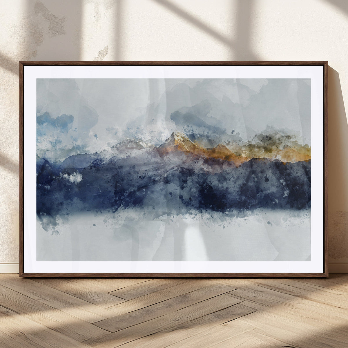 Abstract Mountain Range Art Canvas Print | 3 Panel
