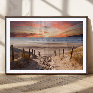 Sunset on the Sea Wall Art Canvas Print