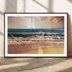 Serene Beach Path Canvas Art, Giclee Canvas Print with