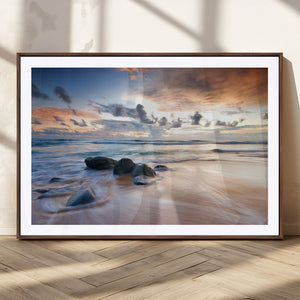 Serene Weather On The Beach Wall Art Canvas Print