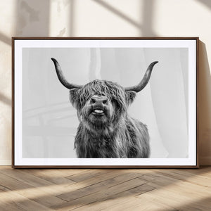 Fanny Scottish Highland Cow Cattle Art Print Farmhouse Wall