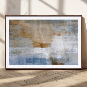 Blue Multi Panel Abstract Wall Art Canvas, Abstract Blue and