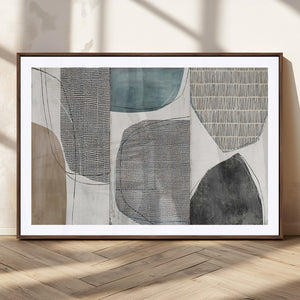 Canvas Print Wall Art Abstract Art Boho, Framed Boho Decor