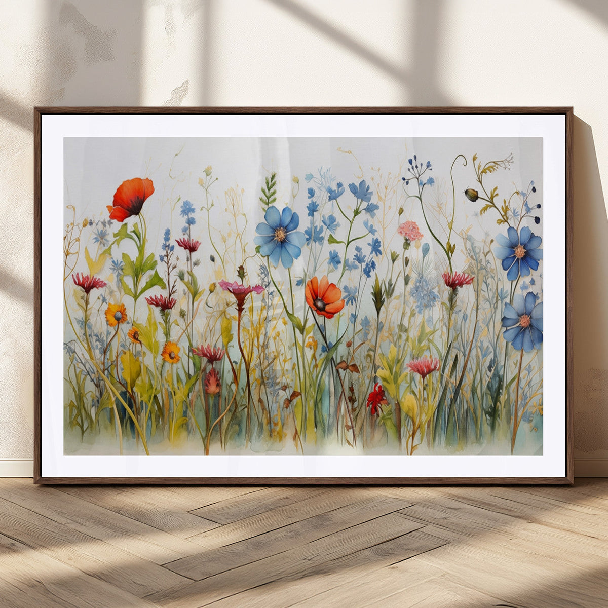 Colorful Wildflower Canvas Wall Art - Vibrant Floral