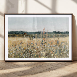 Wildflower Field Wall Art Canvas | Nature-Inspired Landscape