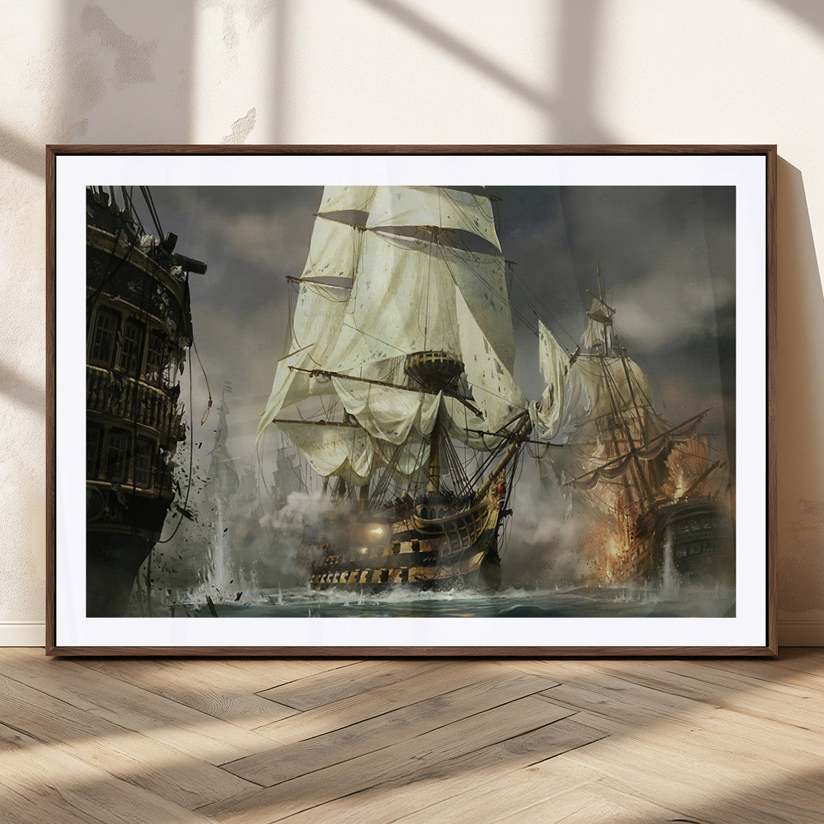 Pirate Ship War Wall Art Canvas Print