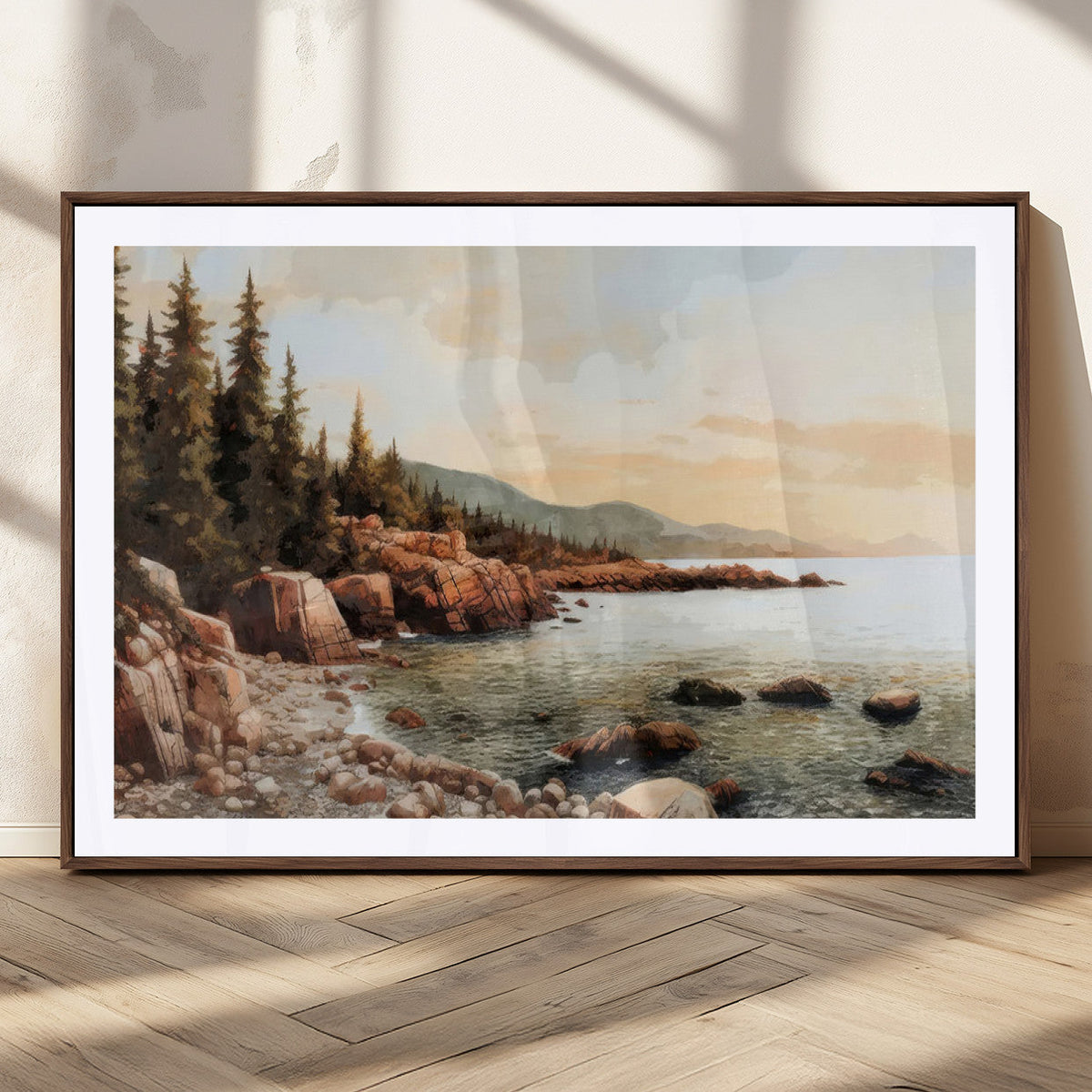 Serene Coastal View of Acadia National Park Wall Art -