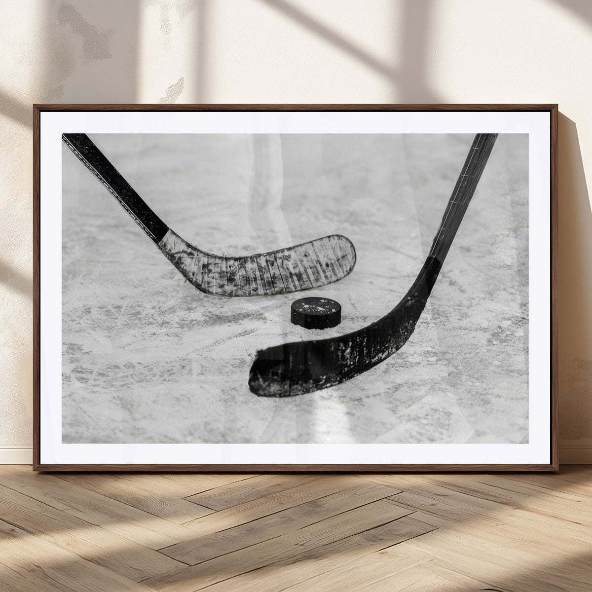 Winter Ice Hockey Sport Canvas Wall Art Print - Hockey Wall