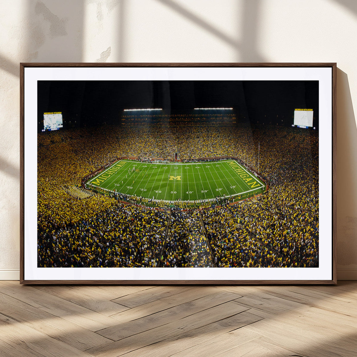 Stadium in Michigan Wall Art Canvas Print, Framed American