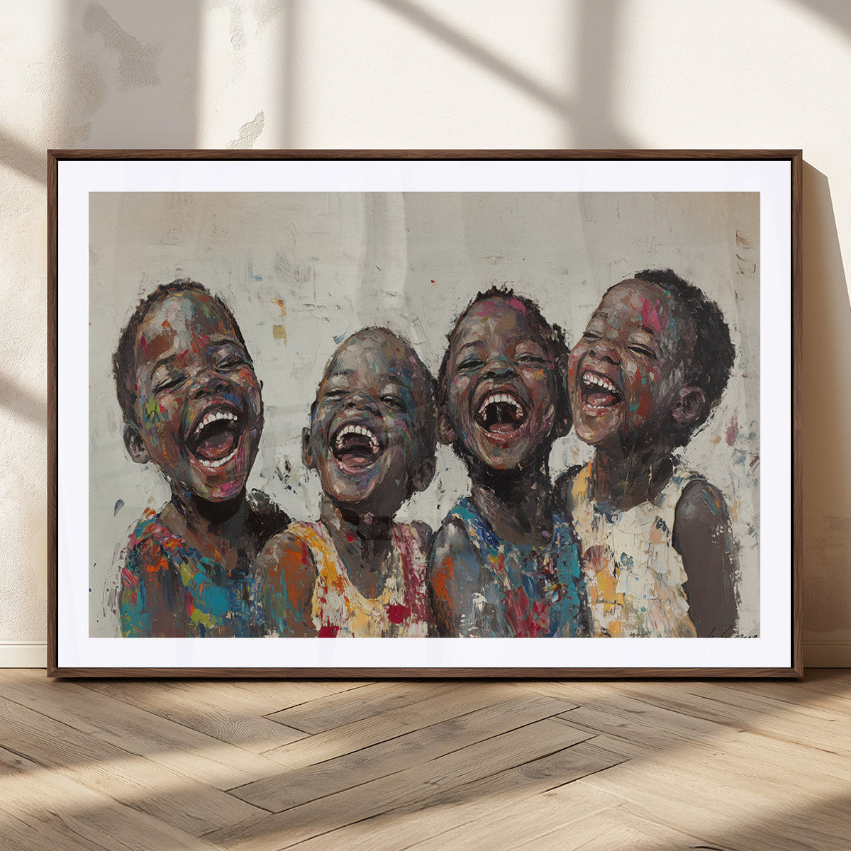 Shai Yossef Print - Joyful Childhood Canvas Wall Art -