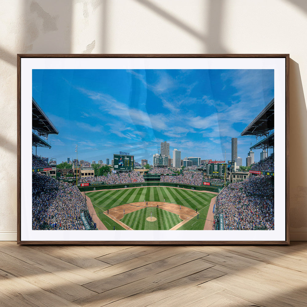 Wrigley Field Chicago Cubs Panoramic Art Multi-Piece Canvas