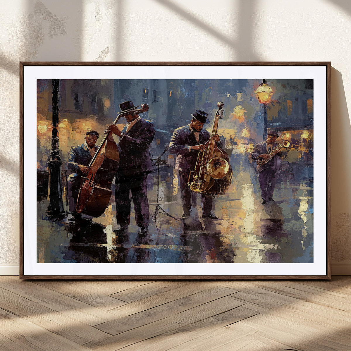 Afro Abstract Jazz Music Wall Art Canvas Print – Colorful